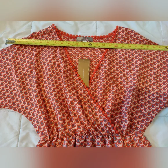 NWT Francesca's Collection Adorable "Mya'n Bohemian Midi Dress (Medium) 🧡🤍🩵🧡 - Picture 10 of 16